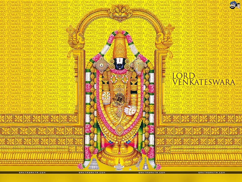 Venkateswara znany również jako Lord Balaji, Srinivasa & Govinda, Lord Venkatesha Tapeta HD