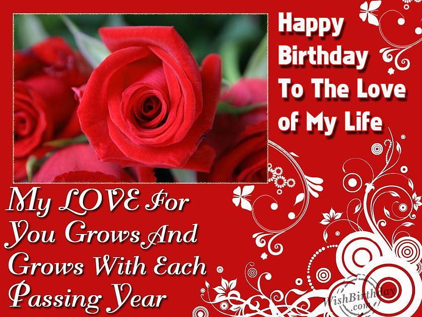 Wszystkiego najlepszego z okazji urodzin dla mojej miłości, wszystkiego najlepszego z okazji urodzin, moja miłości Tapeta HD