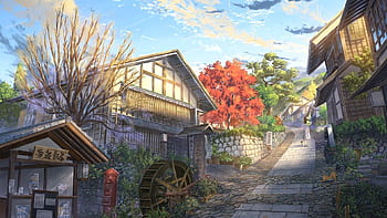 Small Japanese town Jigsaw Puzzle Art Anime  Puzzle Garage