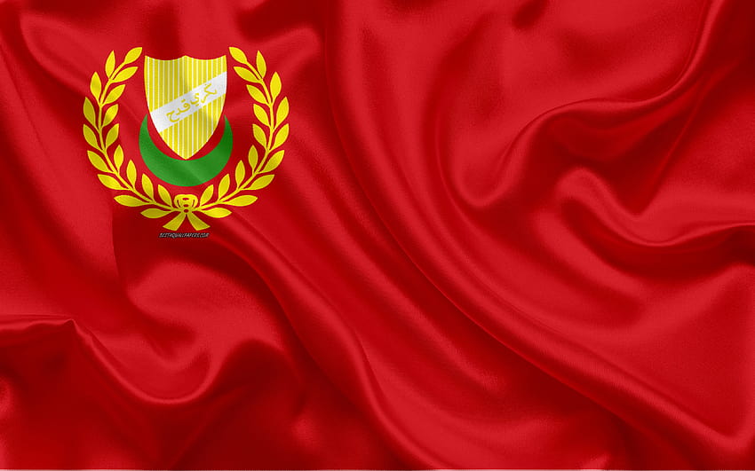 Flag Of Kedah, Silk Texture, National Symbols HD wallpaper