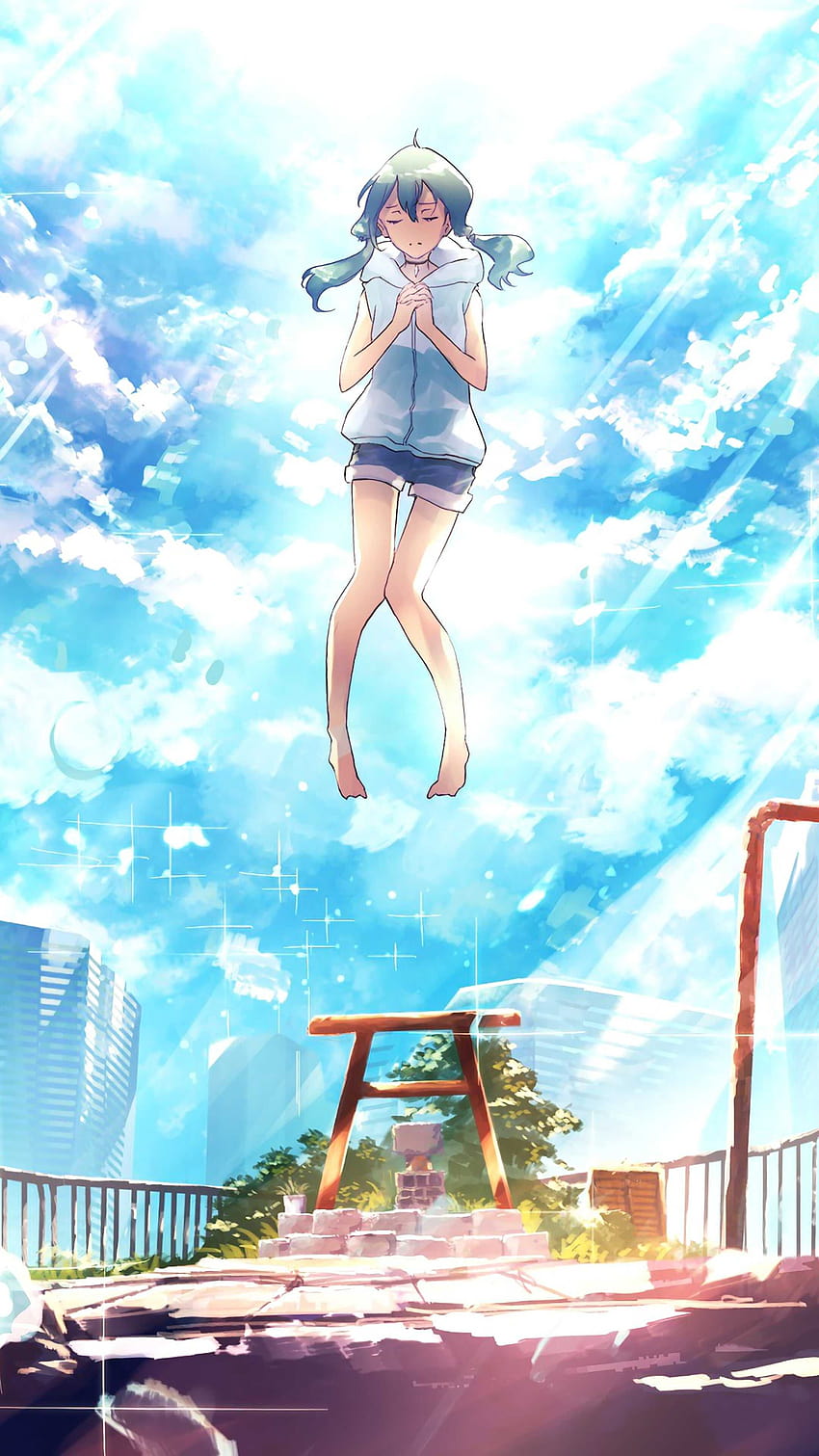 Hina Amano Scopri altri anime, Child of Weather, Film, Hina Amano, Manga . https://www.kolpaper/950…, telefono dell'estate anime Sfondo del telefono HD
