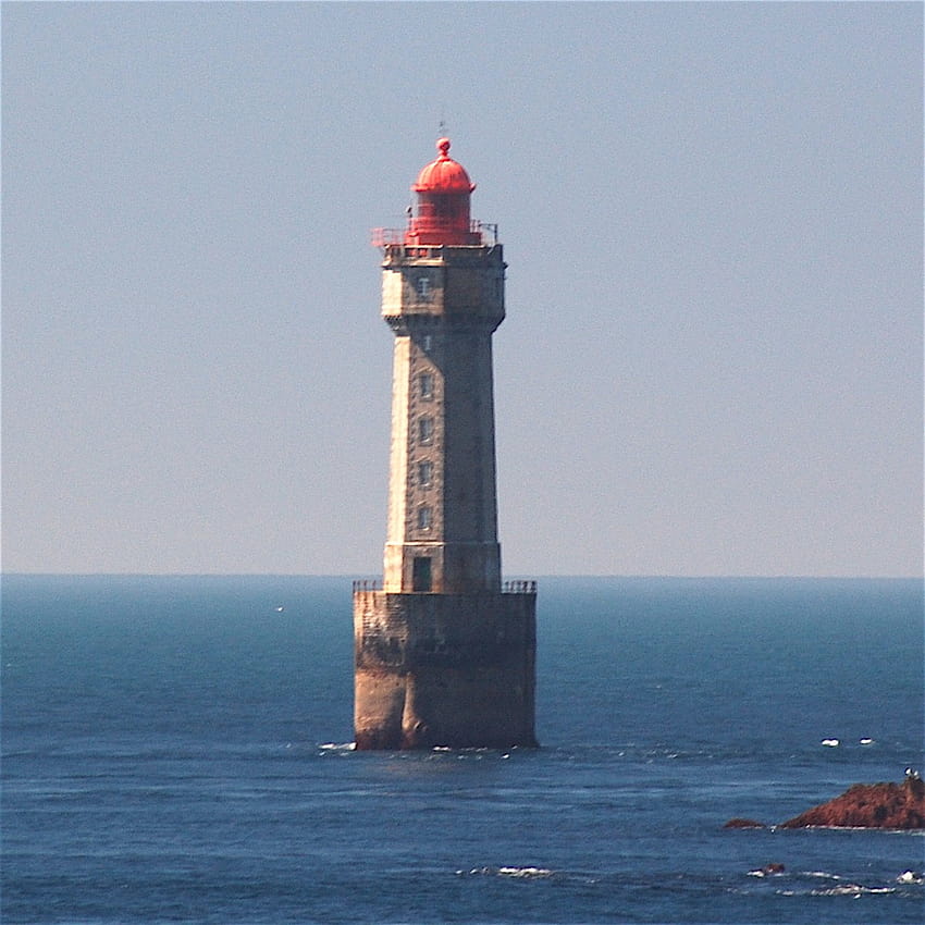 La Jument, latarnia morska Francja Tapeta na telefon HD