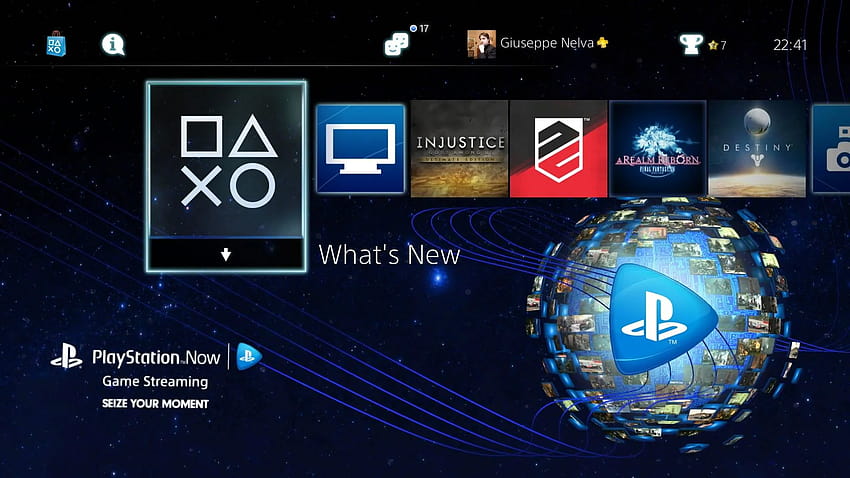 Dynamiczny motyw PlayStation Now PS4 właśnie wydany przez Sony w motywie PS3 Tapeta HD