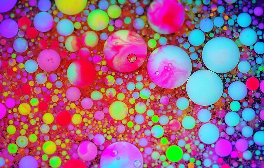 balls, macro, paint, fluorescence HD wallpaper