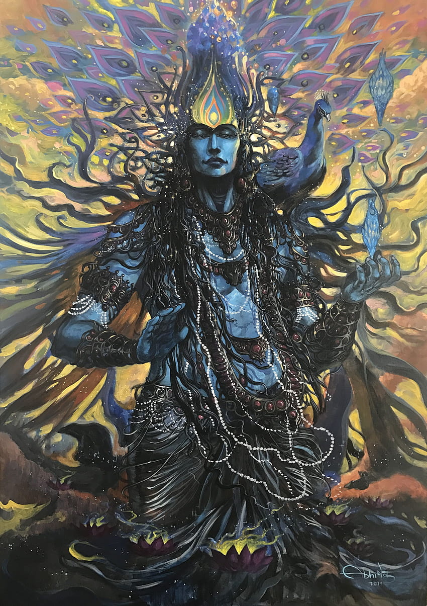 Rudra Vishnu, angry brahma HD phone wallpaper