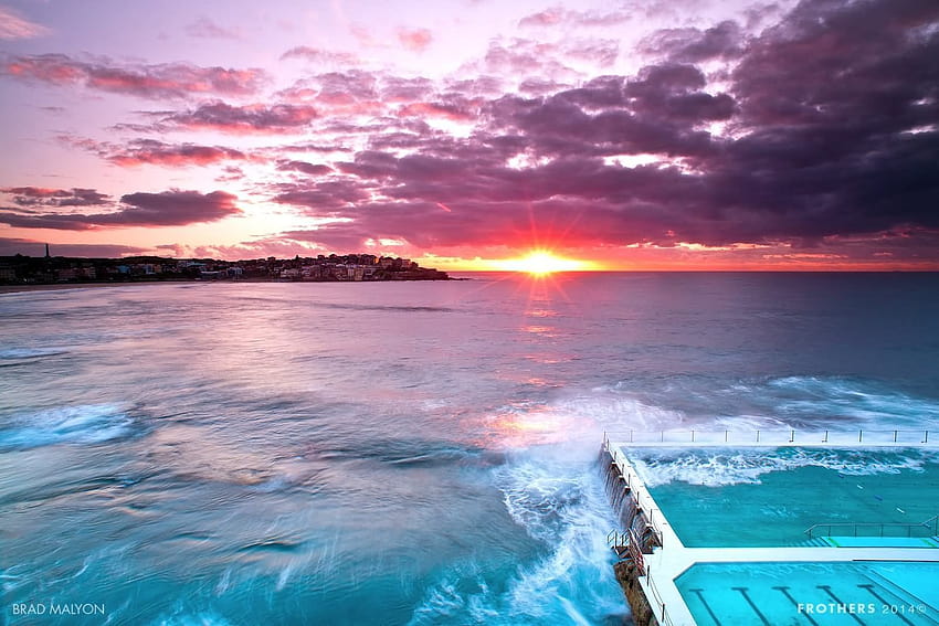 Les 3 meilleurs Bondi Beach sur Hip, coucher de soleil sur la plage de Sydney Fond d'écran HD