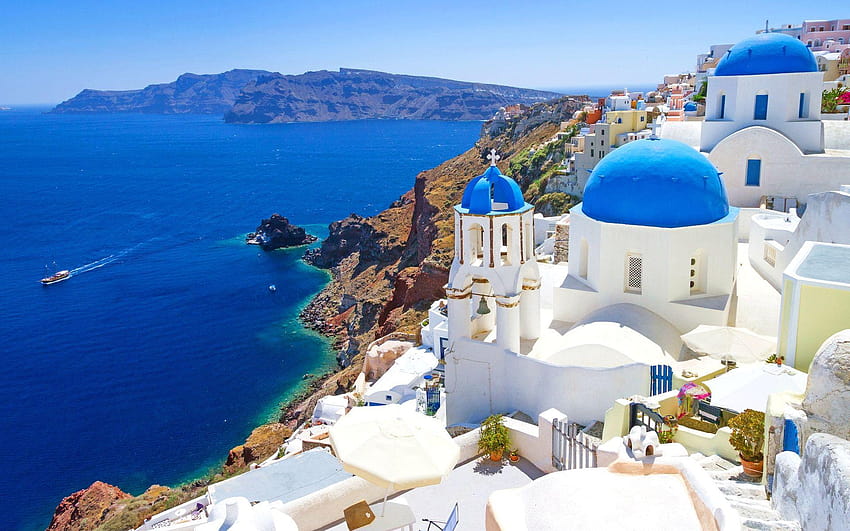 Santorini, the one and only, santorini greece background HD wallpaper