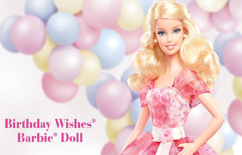 Barbiepuppe mit Rose HD-Hintergrundbild