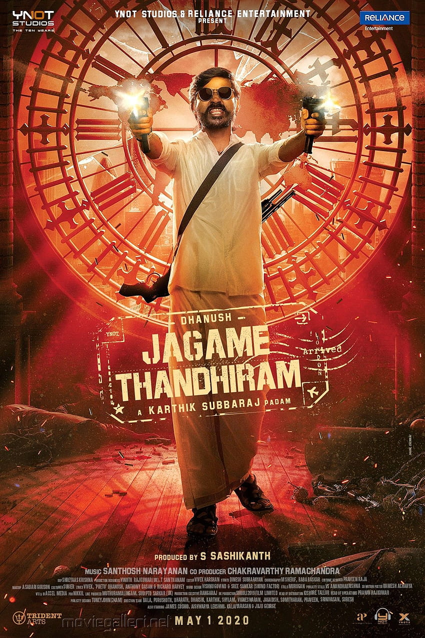 Actor Dhanush Jagame Thandhiram First Look Poster, jagame thanthiram HD phone wallpaper