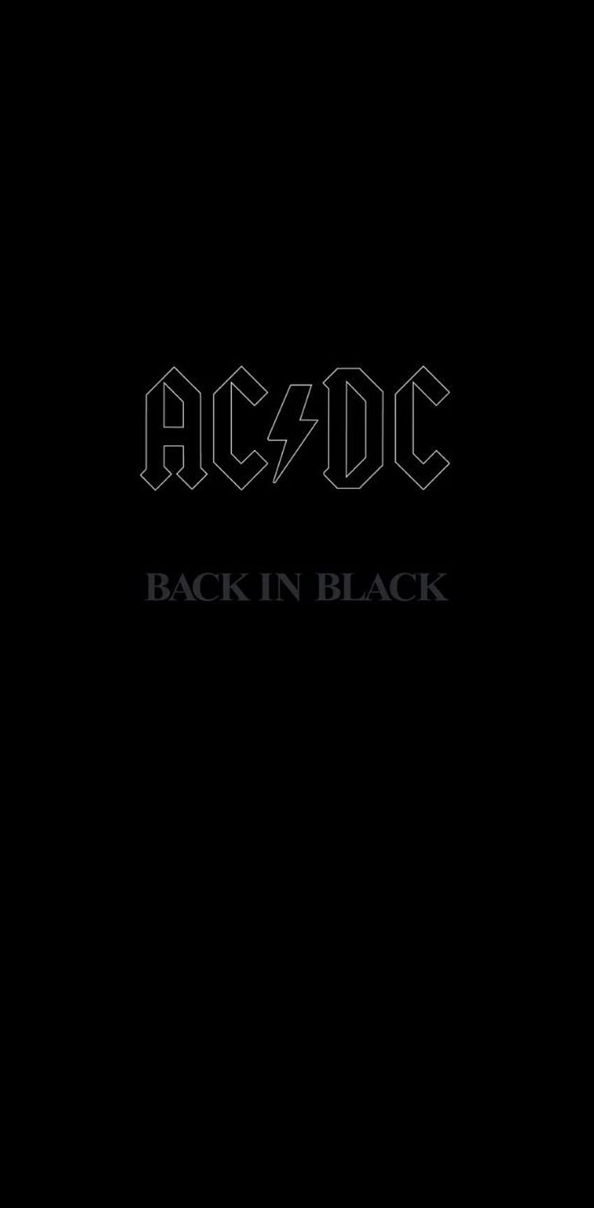 ACDC Back In Black by 2007551, acdc iphone HD phone wallpaper