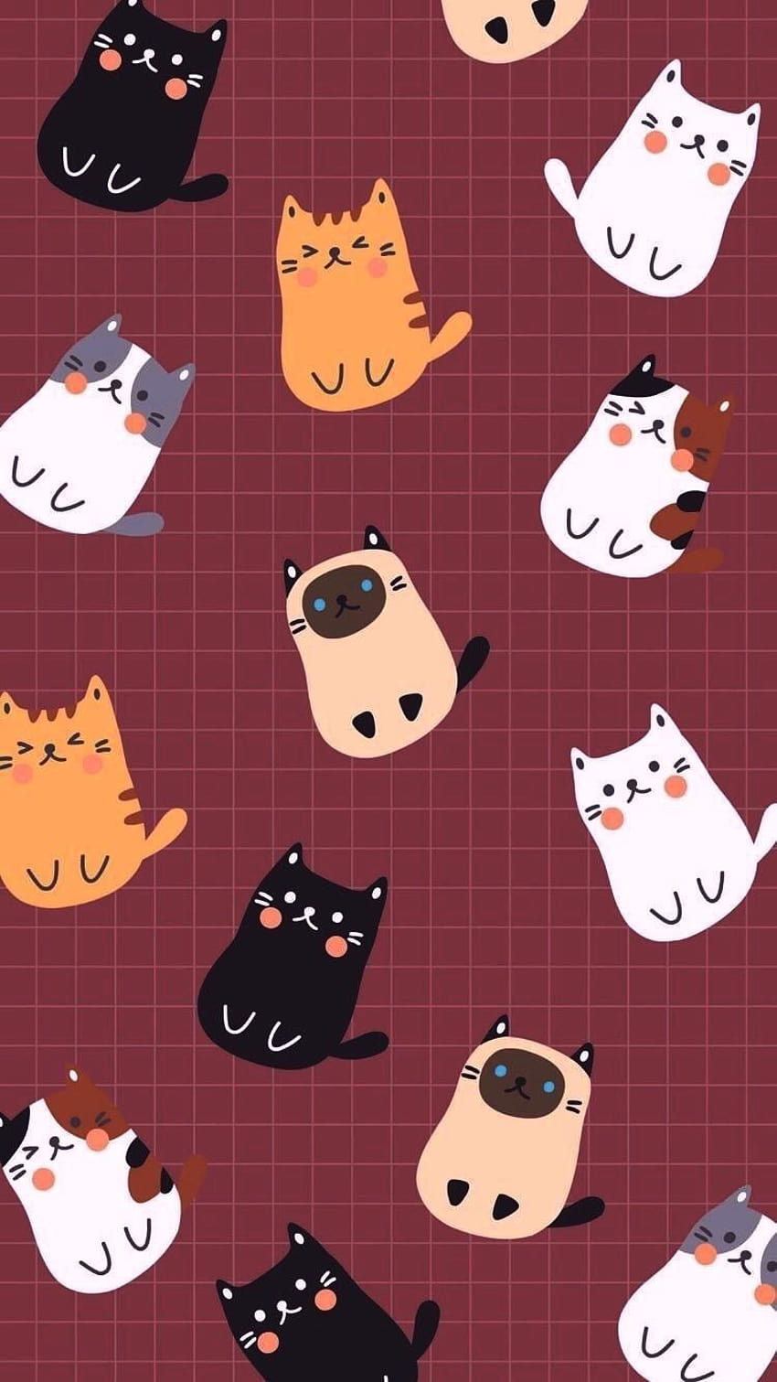 Cat Cartoon Iphone, cartoon kitty HD phone wallpaper