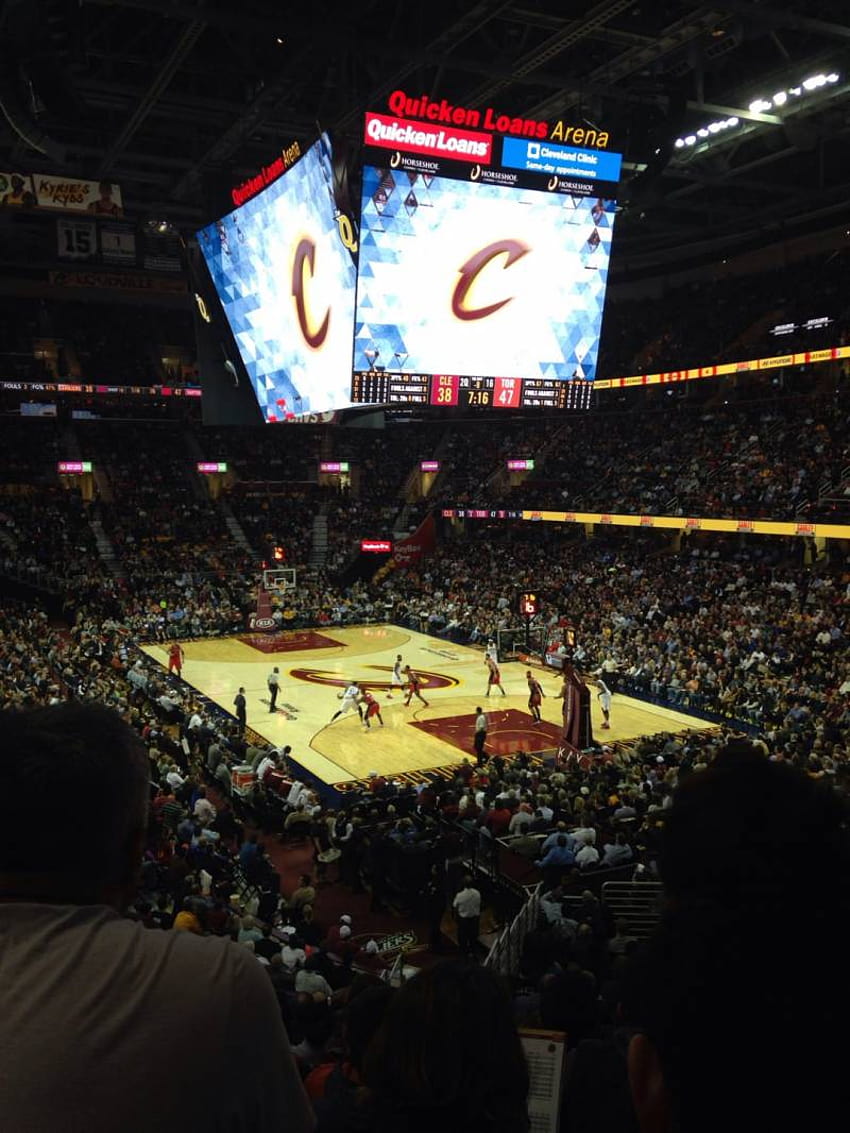 Quicken Loans Arena, sección 131, hogar de los Cleveland Cavaliers fondo de pantalla del teléfono