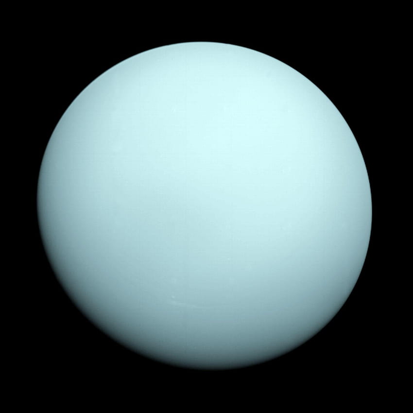 Uranus seperti yang terlihat oleh Voyager 2 NASA, planet uranus wallpaper ponsel HD