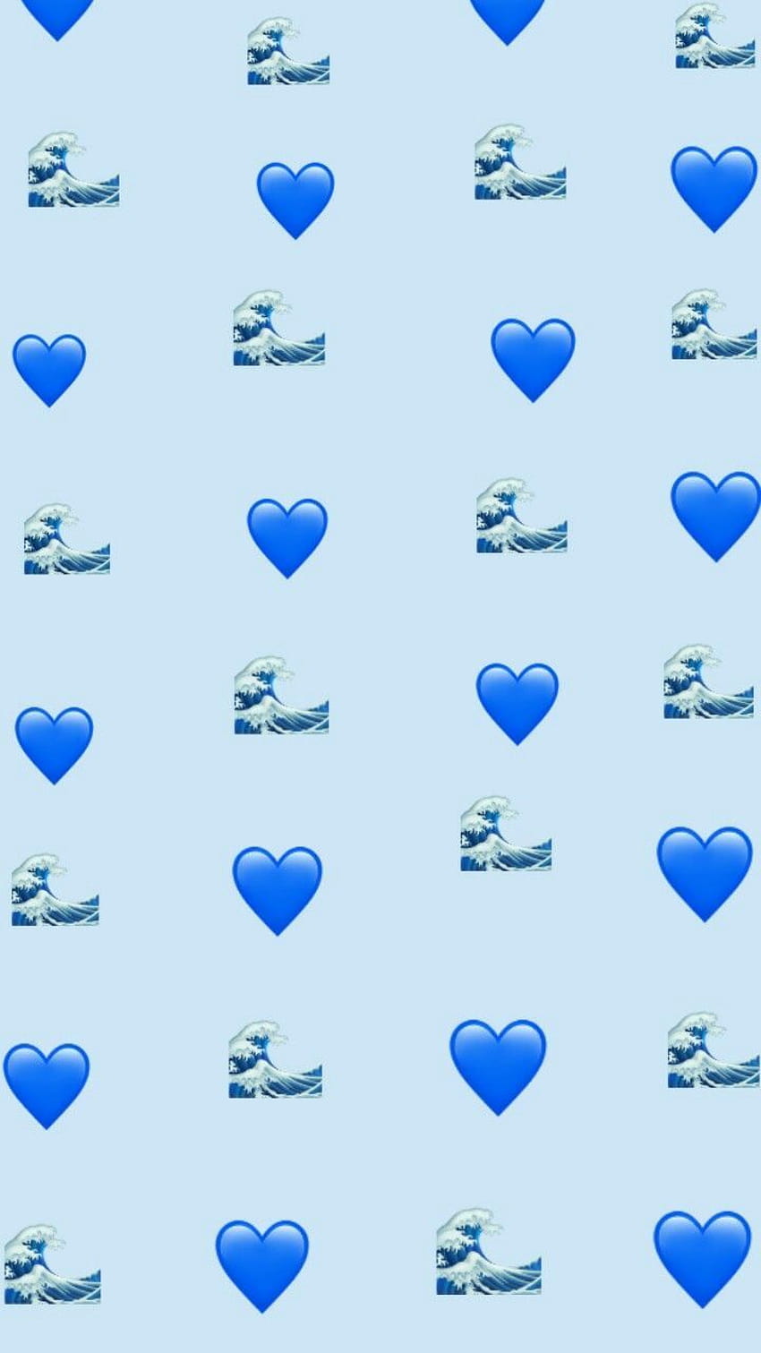 emoji azul Papel de parede de celular HD