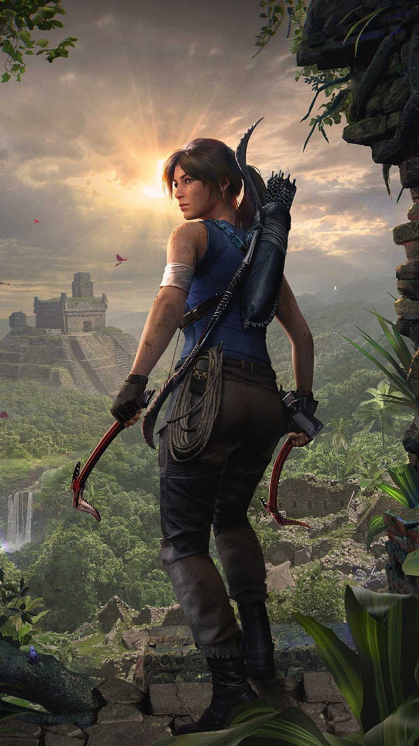 2019 Shadow of The Tomb Raider Lara Croft, l'ombra dell'androide Tomb Raider Sfondo del telefono HD
