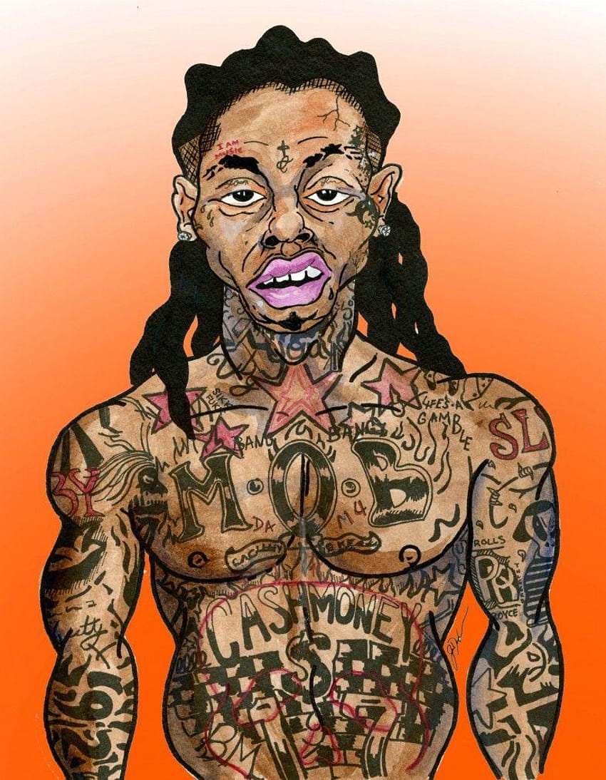 Lil Wayne Cartoon, s de lil wayne 2017 Papel de parede de celular HD