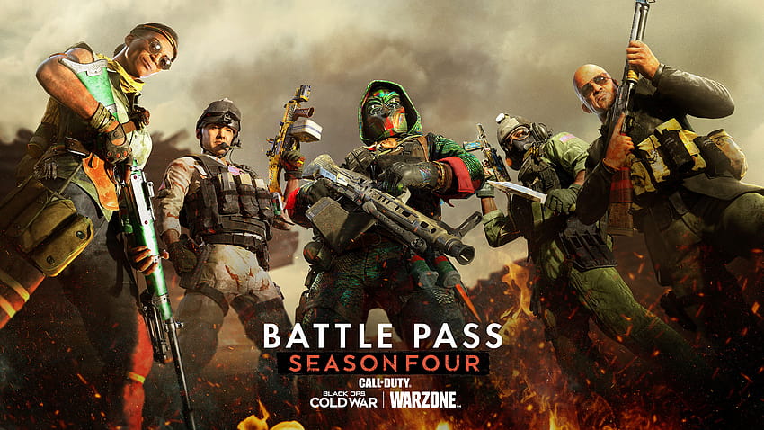 Desglose de la batalla de la cuarta temporada y los paquetes iniciales para Call of Duty®: Black Ops Cold War y Warzone™, batallas de campaña de Call of Duty fondo de pantalla