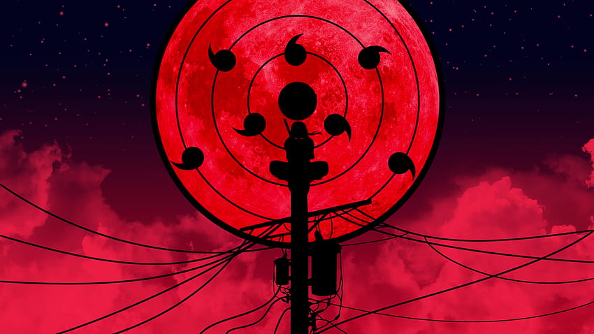 Itachi Uchiha Moonlit Night Live, itachi on pole HD wallpaper