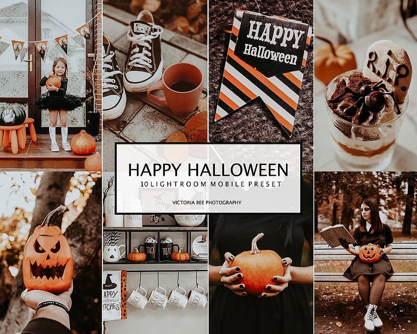 10 LIGHTROOM Presets HAPPY HALLOWEEN, Autumn Mobile Presets, Fall Instagram Filter, Warm Filter, halloween fall collage HD wallpaper