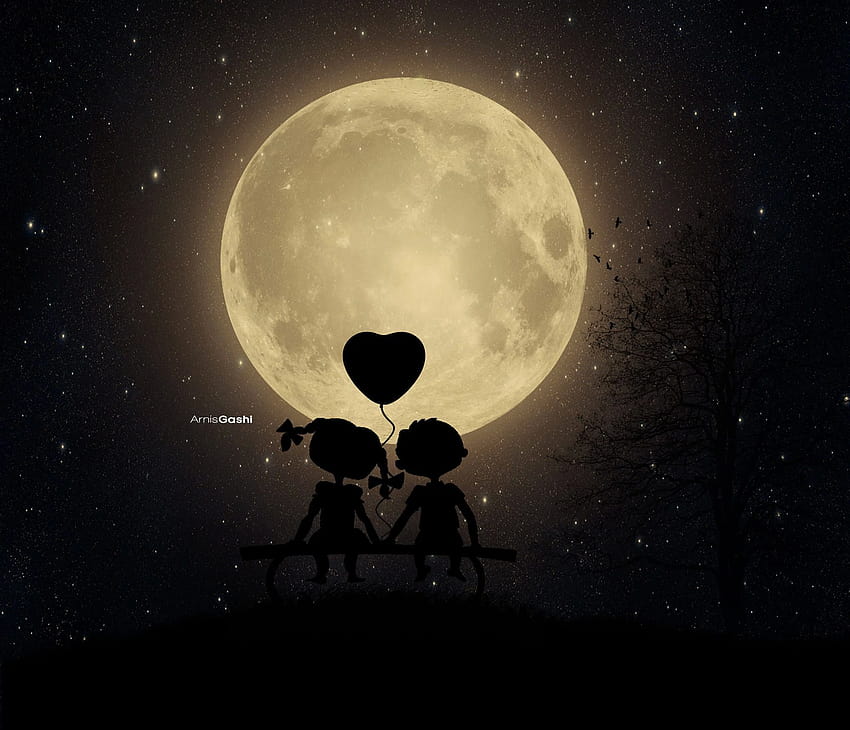 https://www.flickr/ /arnisgashi/22092409195 see Moon with my best friend that makes your worl…, cartoon moon HD wallpaper