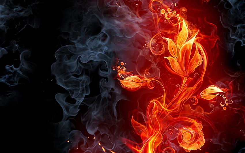 Flame Live for Android, fire rose HD wallpaper