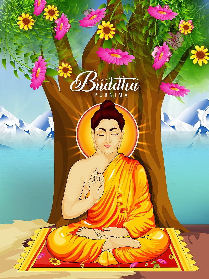Buddha Purnima que puedes reenviar a tu familia y amigos en esta ocasión fondo de pantalla del teléfono