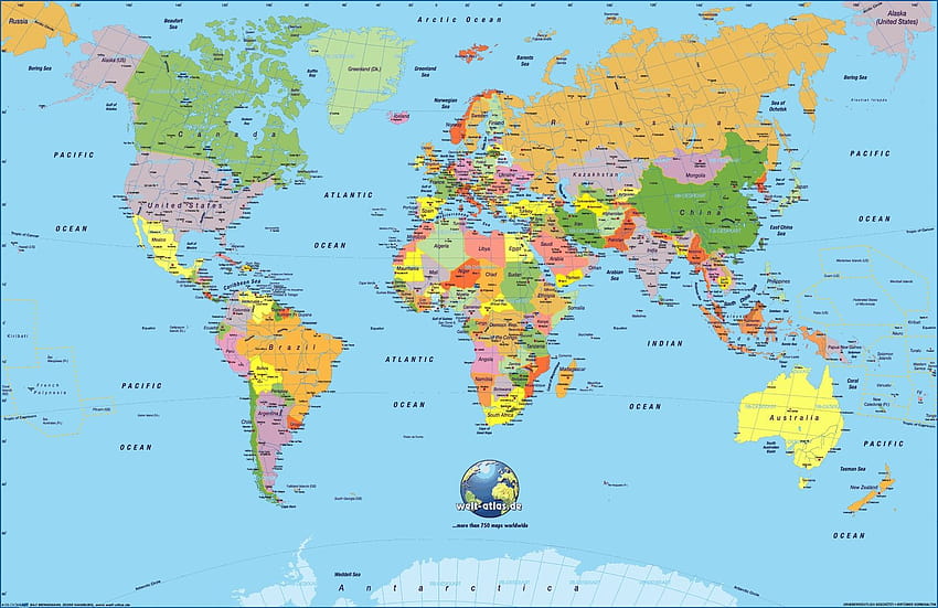 Карта на света Висока разделителна способност на карта на света, пълен атлас на световна карта HD тапет