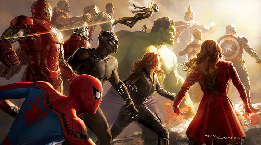 Avengers Road To Infinity War Art, marvel avengers infinity war HD wallpaper