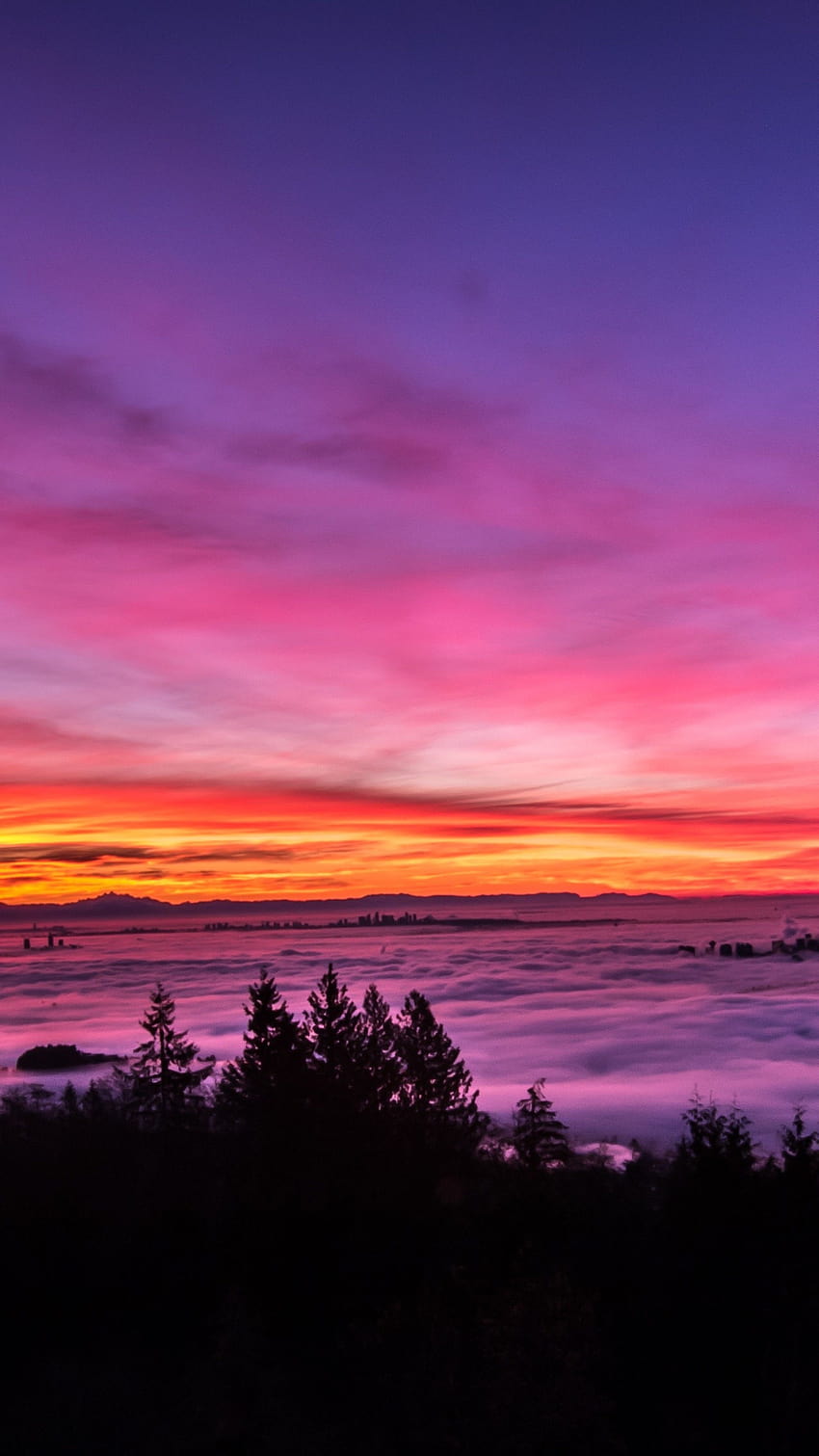 Ästhetischer Sonnenuntergang Pink Sky, Ästhetik des rosa Himmels HD-Handy-Hintergrundbild