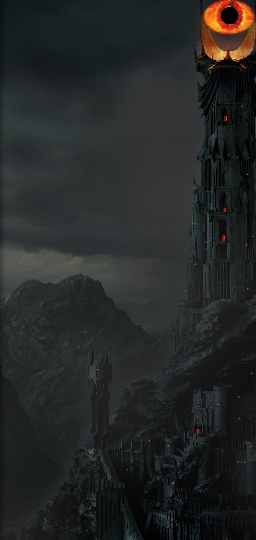 Torre de Sauron y Ojo S10, ojo de sauron fondo de pantalla del teléfono