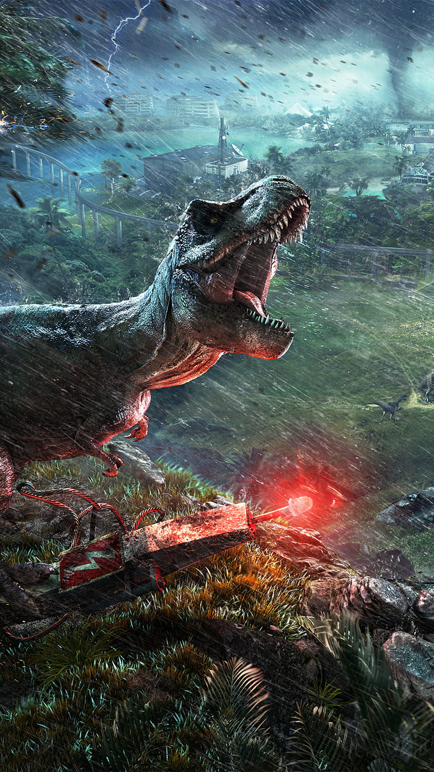 750x1334 2018 Jurassic World Evolution iPhone 6, iPhone, Velociraptor iphone HD-Handy-Hintergrundbild