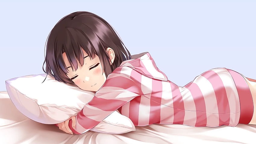 Urocza dziewczyna anime śpiąca Animowana, śpiąca dziewczyna anime Tapeta HD