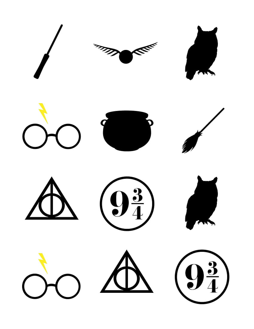 Harry-Potter-Symbole auf Hund HD-Handy-Hintergrundbild