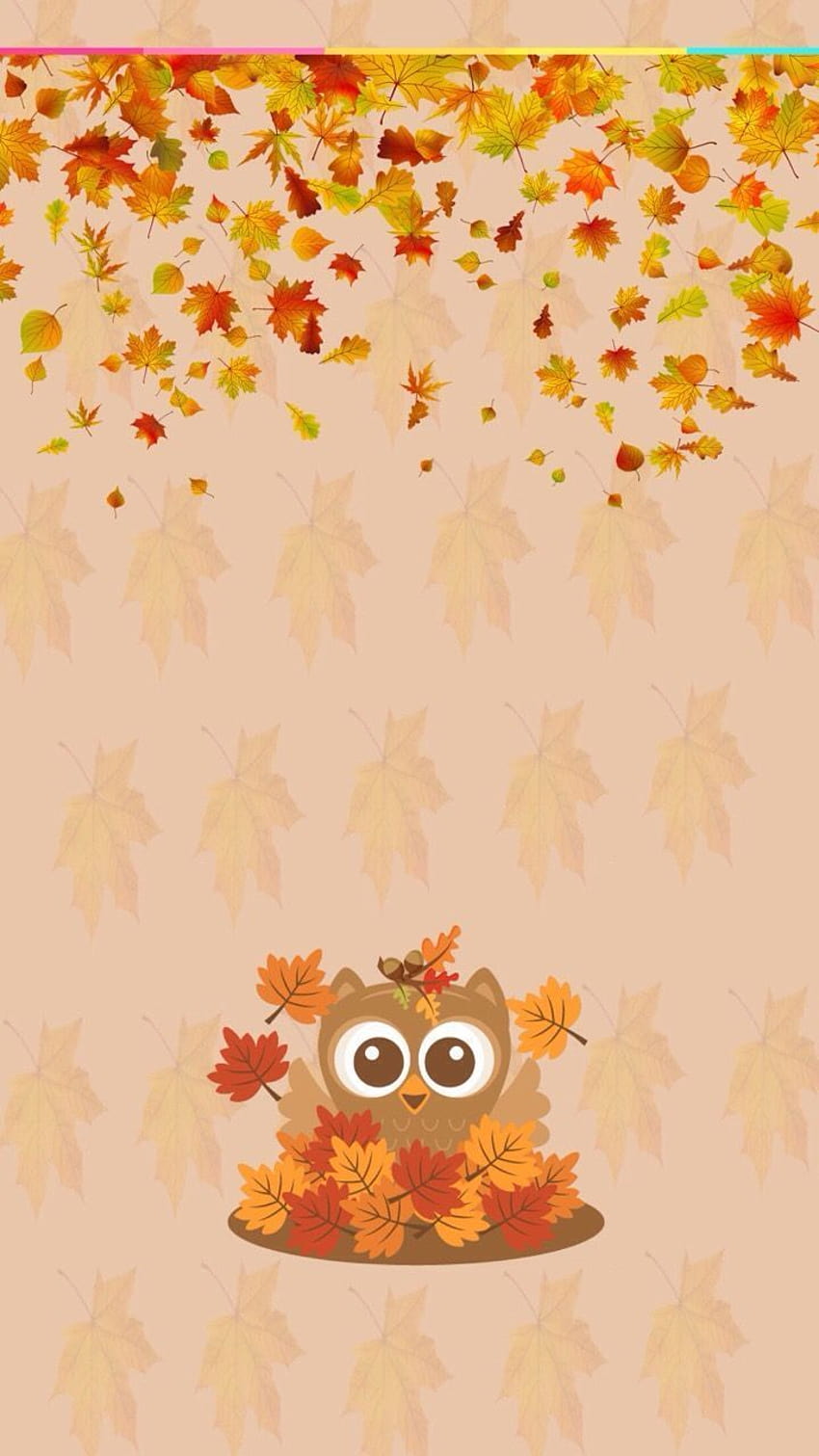 Fall Owl on Dog, autumn pattern HD phone wallpaper