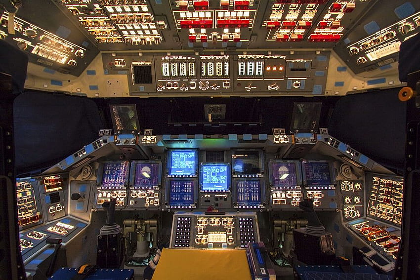 Space Shuttle Cockpit, spaceship cockpit HD wallpaper