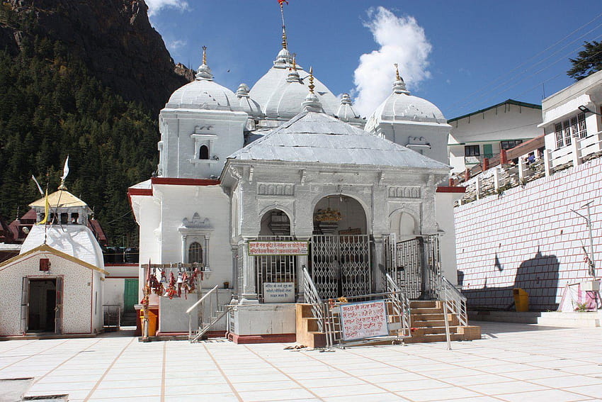 Informationen zum Gangotri-Tempel HD-Hintergrundbild