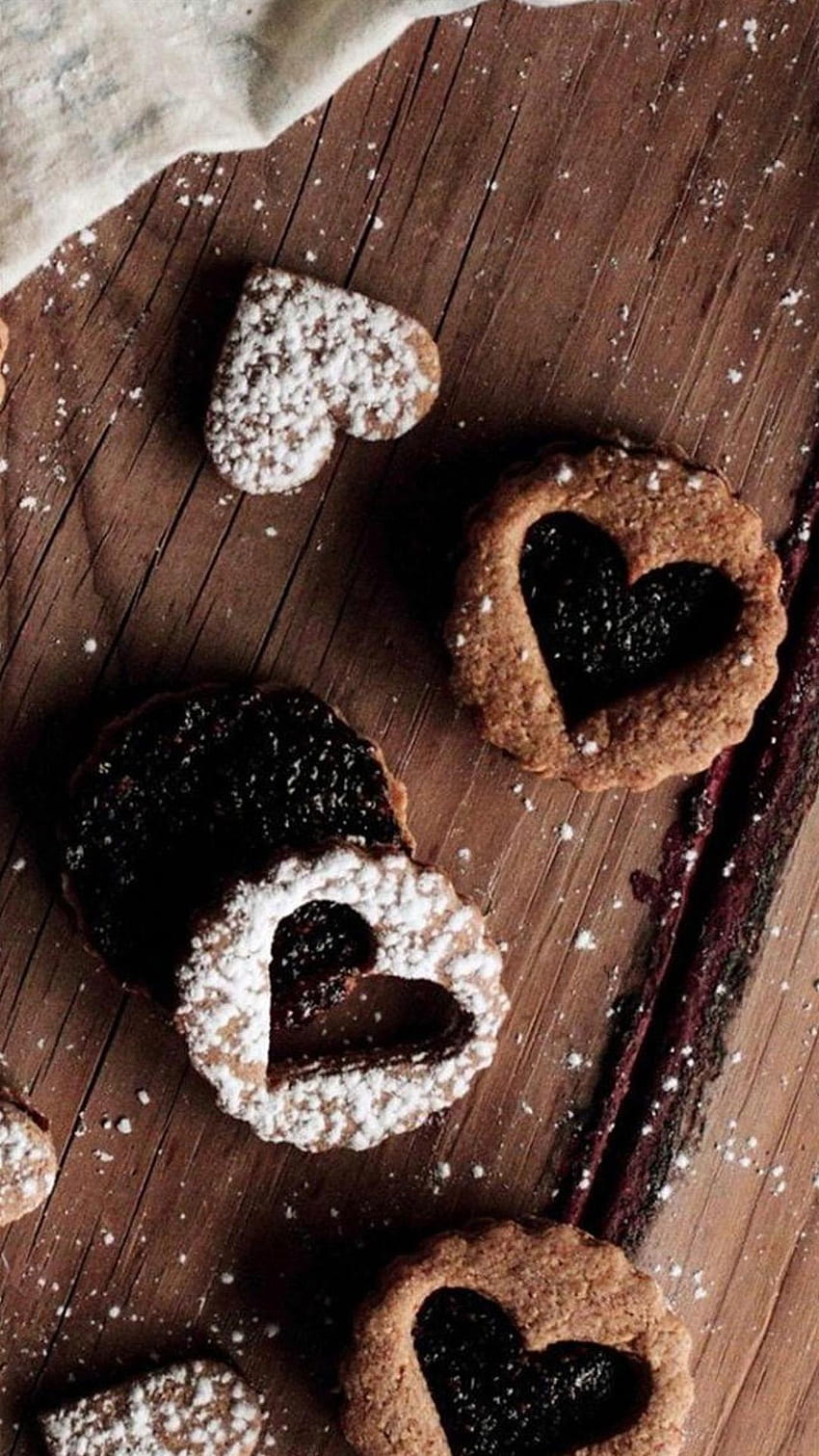 Heart Cookies Sugar Powder Valentines Day Love Android, cute love android HD phone wallpaper