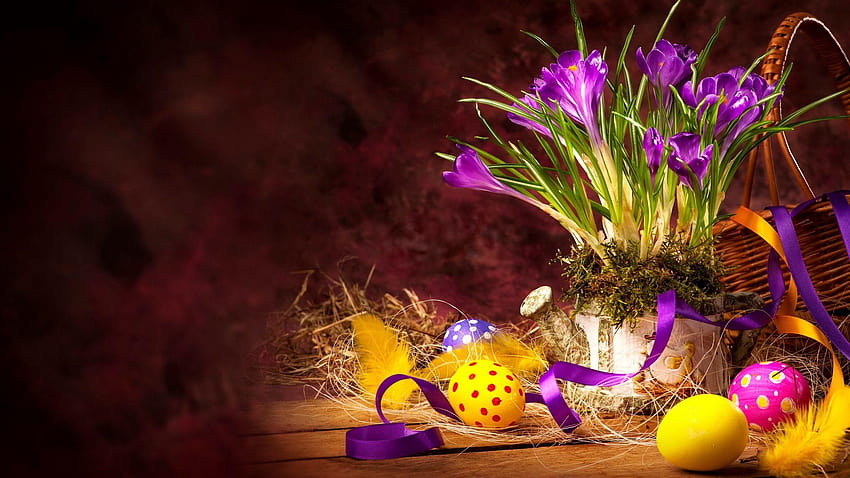 easter bouquet eggs greetings 2018, easter 2018 HD wallpaper