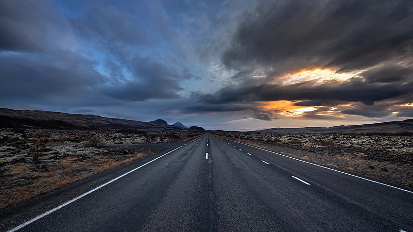 2560x1440 Cloudy Empty Road 1440P Resolution , Nature, empty highway HD wallpaper