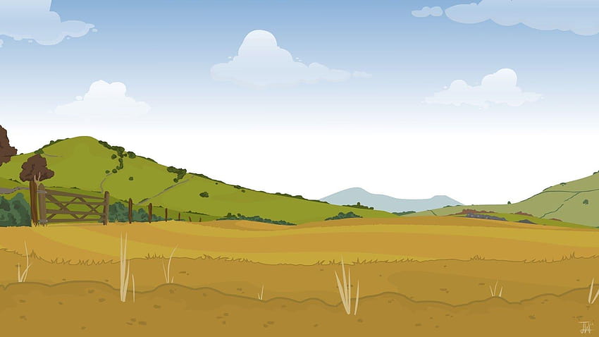 3 granja animada genial, de granja de dibujos animados fondo de pantalla