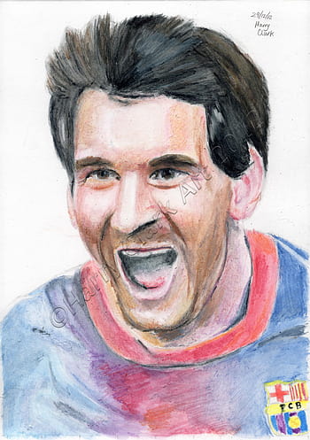 MESSI Colour Pencil Drawing by ArtifiedBtech on DeviantArt