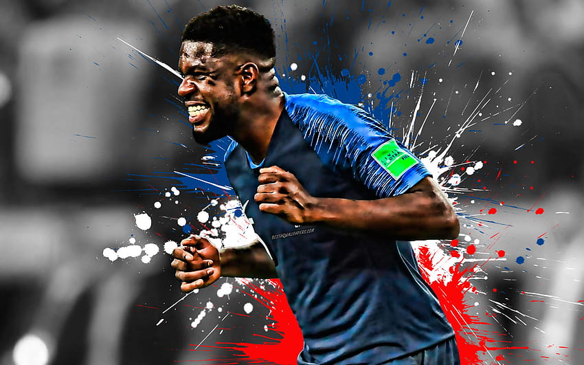 Samuel Umtiti, French national football team, French football player, defender, creative flag of France, football, France with resolution 2560x1600. High Quality HD wallpaper