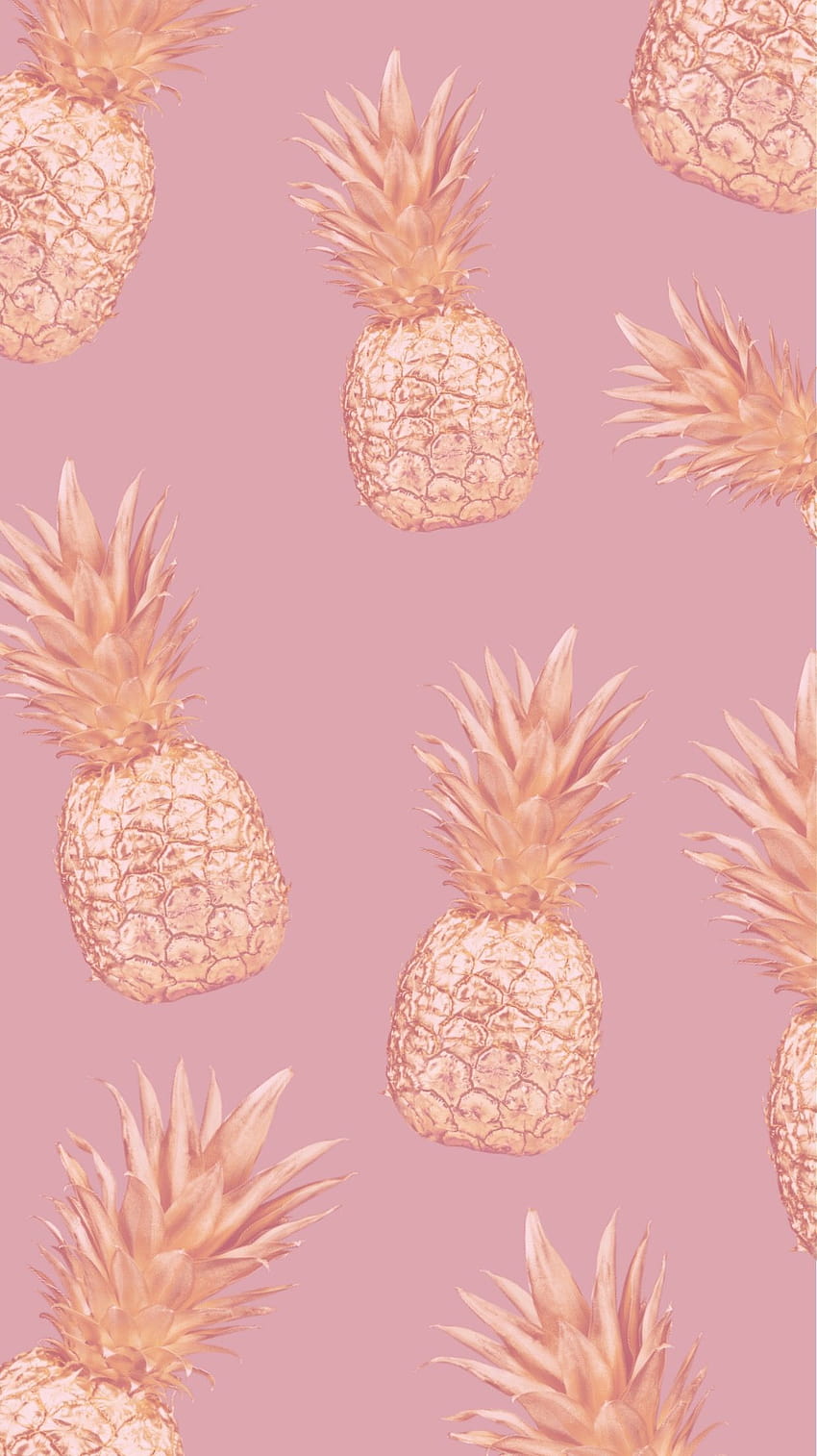 Rosegold pineapple, pink cute pineapple iphone HD phone wallpaper