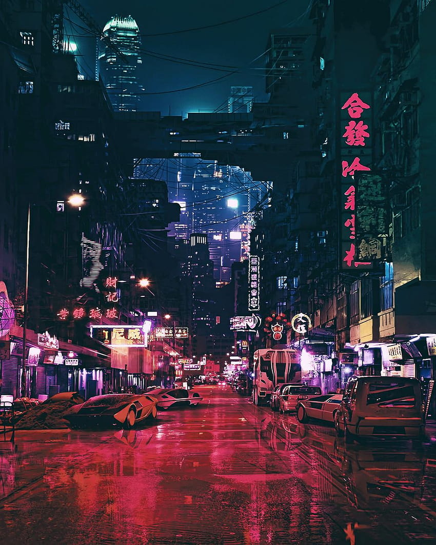 Cyberpunk Futuristic City Science Fiction Concept Art, cyberpunk aesthetic HD phone wallpaper