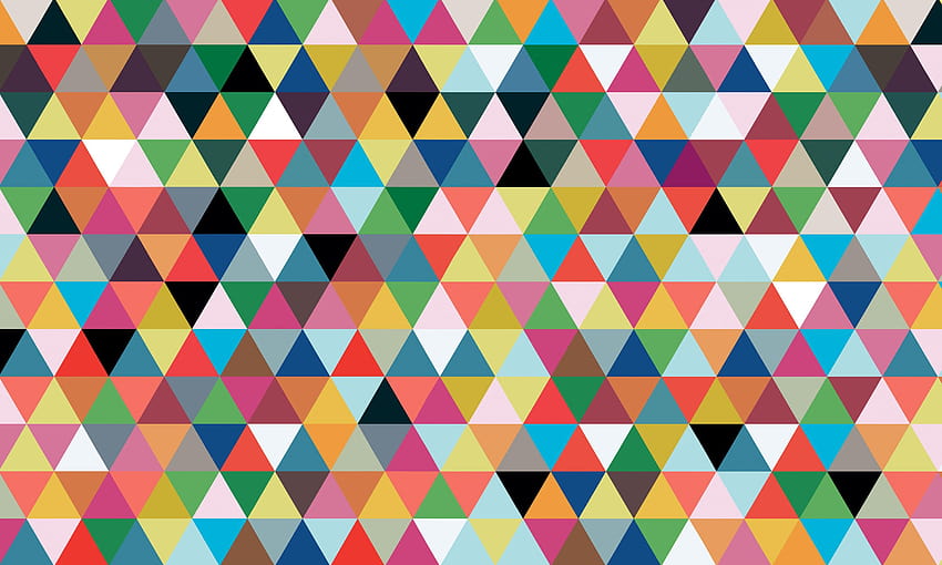 Цветни триъгълници HD тапет