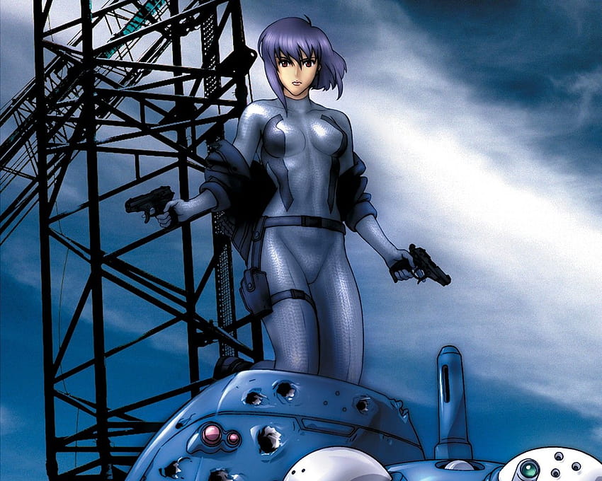Cartoons Pistolen Roboter Cyborgs Motoko Kusanagi Tachikoma Geist in der Muschel 1280x1024 Hohe Qualität, High Definition, Kriegsroboter-Hülle HD-Hintergrundbild