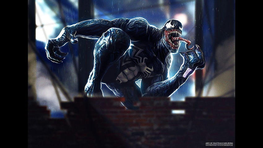 Venom Marvel Comics symbiote costume fan art Eddie Brock Symbiote HD wallpaper