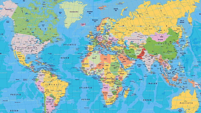 6 Mapamundi, mapas de Google fondo de pantalla