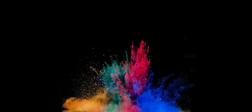 다채로운 분말 폭발, 아티스트, 배경 및 폭발 색상 HD 월페이퍼