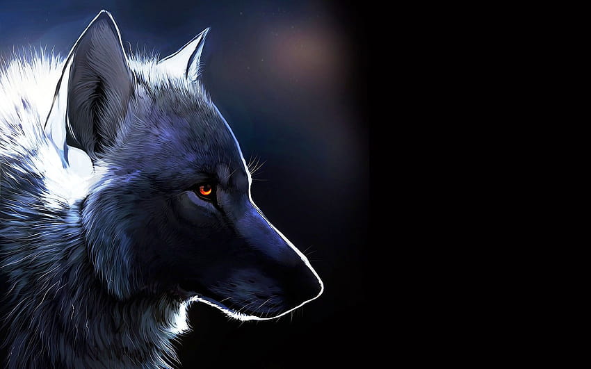 anime alpha wolf HD wallpaper